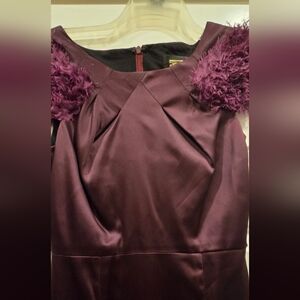 Elegant Purple Satin Dress